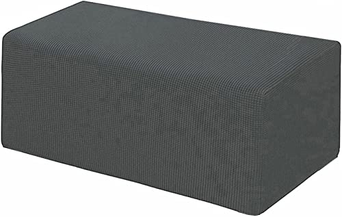 ZZDZW Rectangle Stretch Ottoman Cover Ottomane Schonbezug Hockerbezug Hocker Hussen Für Rechteck Fußhocker Bezug Abdeckung Überzug Hocker Waschbar Hockerabdeckung von ZZDZW