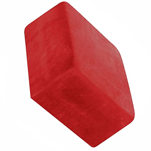 ZZDZW Samt Hockerabdeckung，Bezug für Hocker Quadratisch,Ottomane Schonbezug Hockerbezug,Stretch Schonbezüge,Fußhocker Bezug Hocker Protector Waschbar Hockerabdeckung (Color : Rot, Size : 33-45cm) von ZZDZW