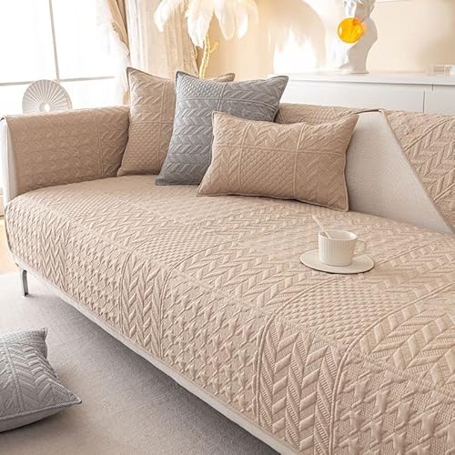 ZZDZW Samt Sofabezug Sofaschoner rutschfest 1 2 3 4 Sitzer,L Form Sofaüberwurf,Sofa Überzug Ecksofa Pets Dog Couch Überzug Couch Überzug Sofa Überwurf (Color : #21, Size : 90X160CM(1pc)) von ZZDZW
