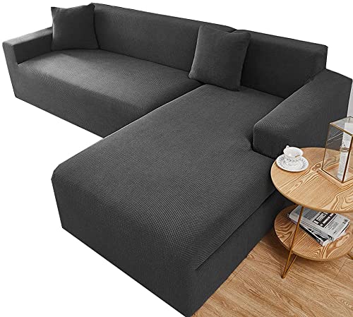 ZZDZW Sofa Überzug Ecksofa L Form Sofabezug Wasserdicht Beige Rechts Links Couchbezug Sofahusse L-förmiges Couch Hussen 1 2 3 4 Sitzer Stretch Eckcouch L-vormig Bezug L-Förmige Sofabezüge von ZZDZW