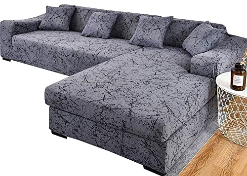 ZZDZW Sofa Überzug Ecksofa L Form Sofabezug Wasserdicht Beige Rechts Links Couchbezug Sofahusse L-förmiges Couch Hussen 1 2 3 4 Sitzer Stretch Eckcouch L-vormig Bezug L-Förmige Sofabezüge von ZZDZW