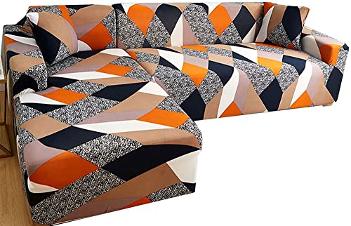 ZZDZW Sofabezug Wasserdicht Sofahusse Sofa Überzug Ecksofa L Form Beige Grau Rechts Links Couchbezug U Form Groß Couch Hussen 1 2 3 4 Sitzer Stretch Eckcouch L-vormig Bezug Sofabezüge von ZZDZW