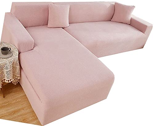 ZZDZW Sofabezug Wasserdicht Sofahusse Sofa Überzug Ecksofa L Form Beige Grau Rechts Links Couchbezug U Form Groß Couch Hussen 1 2 3 4 Sitzer Stretch Eckcouch L-vormig Bezug Sofabezüge von ZZDZW