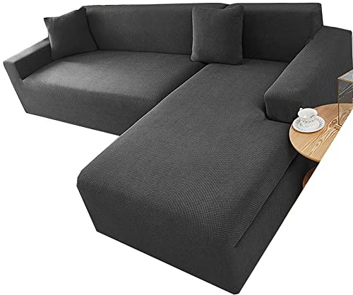 ZZDZW Sofahusse L Form, Sofabezug Wasserdicht Sofa Überzug Ecksofa Beige Rechts Links Couchbezug U Form Groß Couch Hussen 1 2 3 4 Sitzer Stretch Eckcouch L-vormig Bezug Sofabezüge von ZZDZW