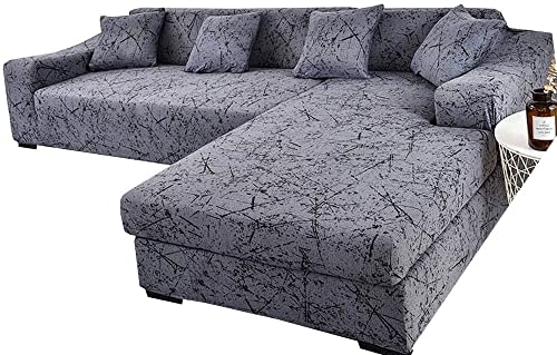 ZZDZW Sofahusse L Form, Sofabezug Wasserdicht Sofa Überzug Ecksofa Beige Rechts Links Couchbezug U Form Groß Couch Hussen 1 2 3 4 Sitzer Stretch Eckcouch L-vormig Bezug Sofabezüge von ZZDZW