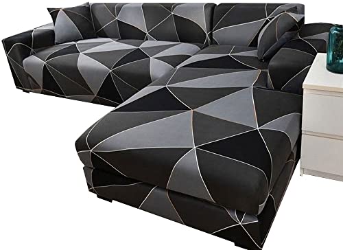 ZZDZW Sofahusse L Form, Sofabezug Wasserdicht Sofa Überzug Ecksofa Beige Rechts Links Couchbezug U Form Groß Couch Hussen 1 2 3 4 Sitzer Stretch Eckcouch L-vormig Bezug Sofabezüge von ZZDZW
