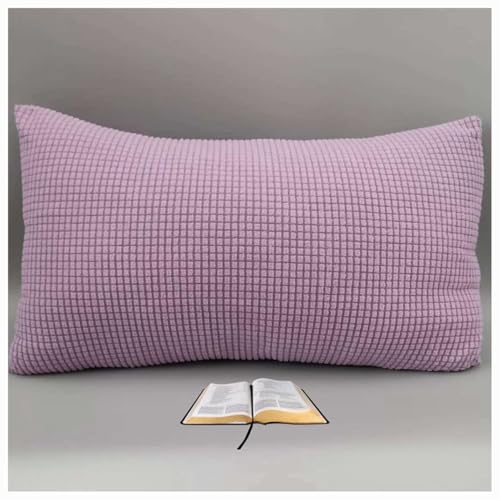 ZZDZW Stretch Kissenbezüge 40x70 40x60 50x70 Kord Kissenbezug, Sofa Pillow Cases Groß Sofakissen Bezug Kissenhülle Couchkissen Zierkissenbezug Mit Reißverschluss,Waschbar(Hellviolett,40x70 cm) von ZZDZW