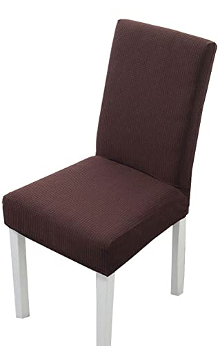 ZZDZW Stuhlhussen für Esszimmer, Stretch elastische Stuhlüberzüge, waschbar abnehmbare Stuhlabdeckung, Spannbezug mit Gummiband,2er 4er Oder 6er Set,Universal Stretch Stuhlbezug von ZZDZW