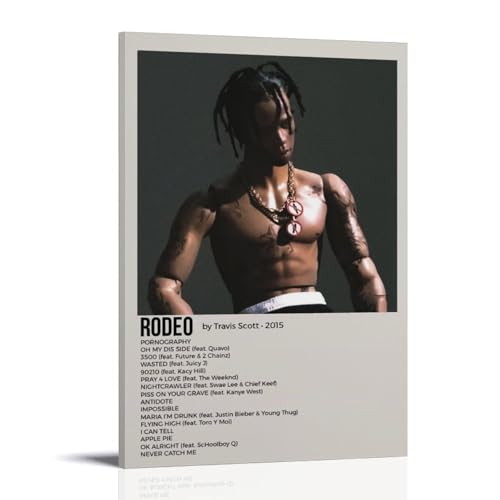 ZZFIAY Rodeo Travis Scott wasserdichtes Leinwand-Poster, Anti-Fingerabdruck, verschleißfest, dekoratives Gemälde, langlebig und langlebig, geeignet für Eingang, Korridor, Rahmenstil, 40 x 60 cm ZZFIAY Rodeo Travis Scott wasserdichtes Leinwand-Poster, Anti-Fingerabdruck, verschleißfest, dekoratives Gemälde, langlebig und langlebig, geeignet für Eingang, Korridor, Rahmenstil, 40 x 60 cm von ZZFIAY