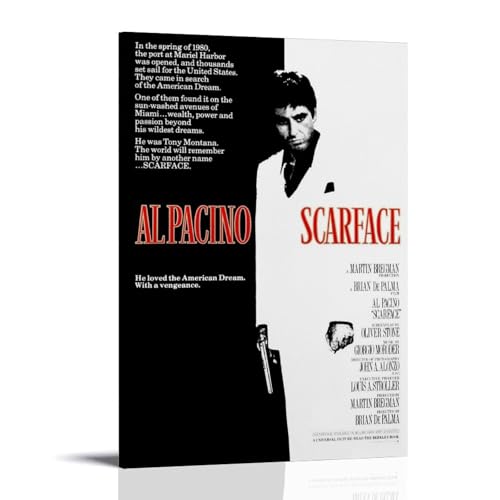 ZZFIAY Scarface Wasserdichtes Leinwand-Poster, Anti-Fingerabdruck, verschleißfest, dekoratives Gemälde, langlebig und langlebig, geeignet für Eingang, Korridor, Rahmenstil, 40 x 60 cm ZZFIAY Scarface Wasserdichtes Leinwand-Poster, Anti-Fingerabdruck, verschleißfest, dekoratives Gemälde, langlebig und langlebig, geeignet für Eingang, Korridor, Rahmenstil, 40 x 60 cm von ZZFIAY