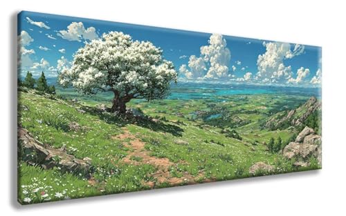 Baum Diamond Painting, Landschaft Diamond Painting Erwachsene Groß XXL (100x300 cm), 5D Runder Vollbohrer Diamant Crystal Art Bastelnset, Mosaik Bastel Erwachsene für Deko Schlafzimmer -zzg25089Z von ZZGBDWOU