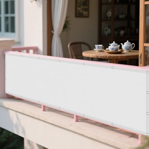 Sonnensegel Balkon 312 x 364 cm Rechteckig Wasserdicht Sonnenschutz Windschutz Schattenspender Leinwand mit Ösen Segeltuch 4 × 1.5 M Seile für Patio Hinterhof Rasengarten, Weiß Sonnensegel Balkon 312 x 364 cm Rechteckig Wasserdicht Sonnenschutz Windschutz Schattenspender Leinwand mit Ösen Segeltuch 4 × 1.5 M Seile für Patio Hinterhof Rasengarten, Weiß von ZZGZZG