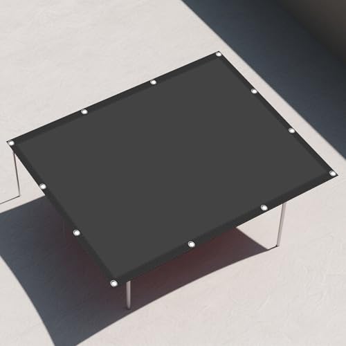 Wasserdicht Sonnensegel 1.4 x 1.4 m Rechteckig Wasserdicht 98% UV Schutz Sonnenschutzdach Segeltuch Pergola mit Spannseilen mit Ösen für Draußen Patio Terrasse Camping, Dunkelgrau von ZZGZZG