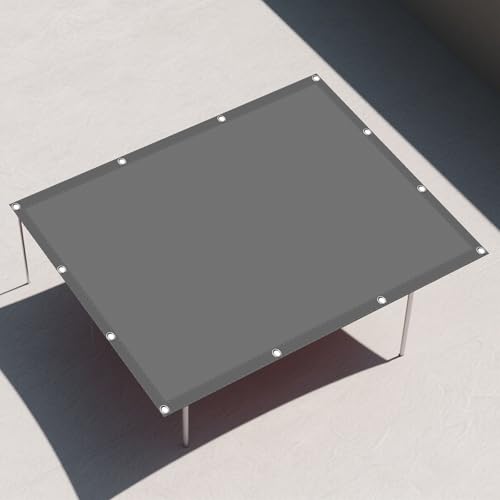 Wasserdicht Sonnensegel 2.2 x 4 m Rechteckig Wasserdicht 98% UV Schutz Sonnenschutzdach Segeltuch Pergola mit Spannseilen mit Ösen für Draußen Patio Terrasse Camping, Hellgrau von ZZGZZG