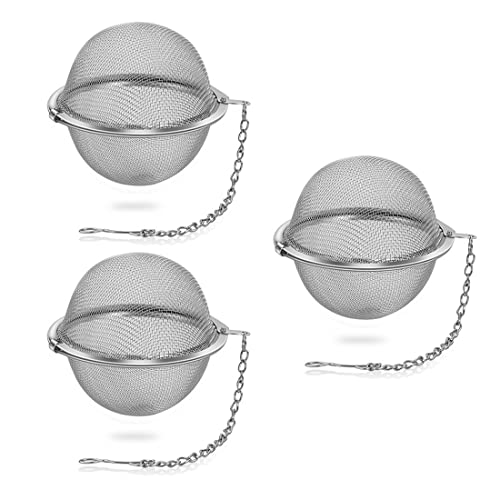 3 Stück Teesieb Tee-Ei Teezange Edelstahl Mesh-Löffel für Blätter, Kräuter Filter Früchte Teefilter für Losen Tee von ZZHBOO