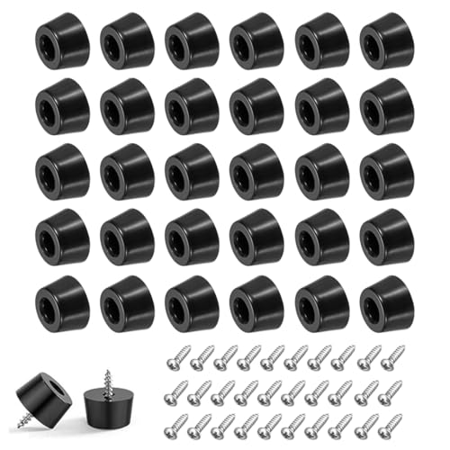 30 Stück Gummifüße Schneidebretter Gummipuffer Gummifüße Anti vibrationsbasis Gummifüsse Füße Schraubbar für Möbel zum Schutz von Möbeln vor Feuchtigkeit und Bodenkratzern (22 * 18 * 10mm) von ZZHBOO