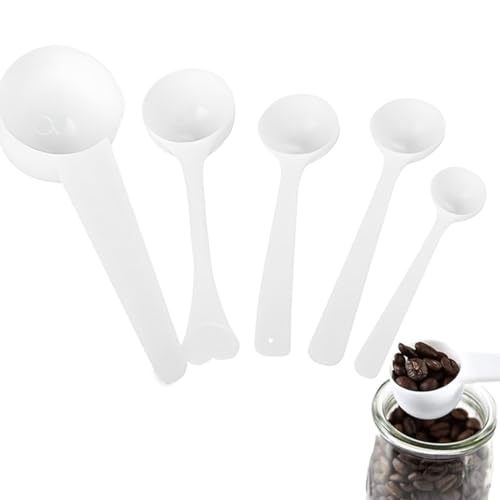 5 Stück Messlöffel, Dosierlöffel Transparent mit Skala 1g,1.5g,2g, 3g, 5g Waagen, Messlöffel Gramm, Scoop 5g, Dosier-Löffel 5g für Backen Kochen Kaffee Waschpulver Proteinpulver Creatin messlöffel von ZZHBOO