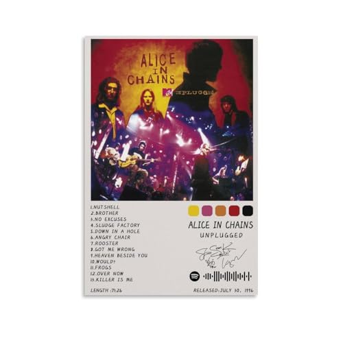 ZZHCMP Album, Motiv: Unplugged Alice in Ketten, Leinwand-Poster, Wohnzimmer-Dekoration, Schlafzimmer und Büro, Antifouling, wasserdicht, feuchtigkeitsbeständig, Jugendgeschenk, ungerahmt, 60 x 90 cm ZZHCMP Album, Motiv: Unplugged Alice in Ketten, Leinwand-Poster, Wohnzimmer-Dekoration, Schlafzimmer und Büro, Antifouling, wasserdicht, feuchtigkeitsbeständig, Jugendgeschenk, ungerahmt, 60 x 90 cm von ZZHCMP