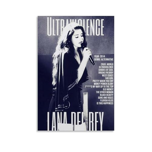 ZZHCMP Ultraviolence Lana Del ReyMural Leinwandposter Wohnzimmer-Dekoration, Schlafzimmer und Büro, Antifouling, wasserdicht, feuchtigkeitsbeständig, Jugendgeschenk, ungerahmt, 40 x 60 cm ZZHCMP Ultraviolence Lana Del ReyMural Leinwandposter Wohnzimmer-Dekoration, Schlafzimmer und Büro, Antifouling, wasserdicht, feuchtigkeitsbeständig, Jugendgeschenk, ungerahmt, 40 x 60 cm von ZZHCMP