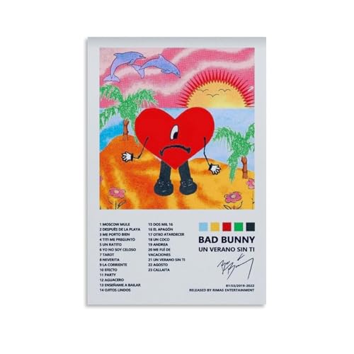 ZZHCMP Un Verano Sin Ti Bad BunnyMural Leinwandposter Wohnzimmer-Dekoration, Schlafzimmer und Büro, Antifouling, wasserdicht, feuchtigkeitsbeständig, Jugendgeschenk, ungerahmt, 40 x 60 cm ZZHCMP Un Verano Sin Ti Bad BunnyMural Leinwandposter Wohnzimmer-Dekoration, Schlafzimmer und Büro, Antifouling, wasserdicht, feuchtigkeitsbeständig, Jugendgeschenk, ungerahmt, 40 x 60 cm von ZZHCMP