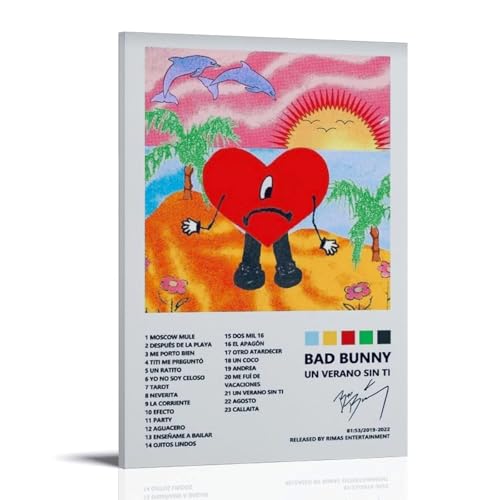ZZHCMP Un Verano Sin Ti Bad BunnyWandbild auf Leinwand, Wohnzimmer, Dekoration, Schlafzimmer und Büro, Antifouling, wasserdicht, feuchtigkeitsbeständig, Jugendgeschenk, Rahmenstil, 50 x 75 cm ZZHCMP Un Verano Sin Ti Bad BunnyWandbild auf Leinwand, Wohnzimmer, Dekoration, Schlafzimmer und Büro, Antifouling, wasserdicht, feuchtigkeitsbeständig, Jugendgeschenk, Rahmenstil, 50 x 75 cm von ZZHCMP