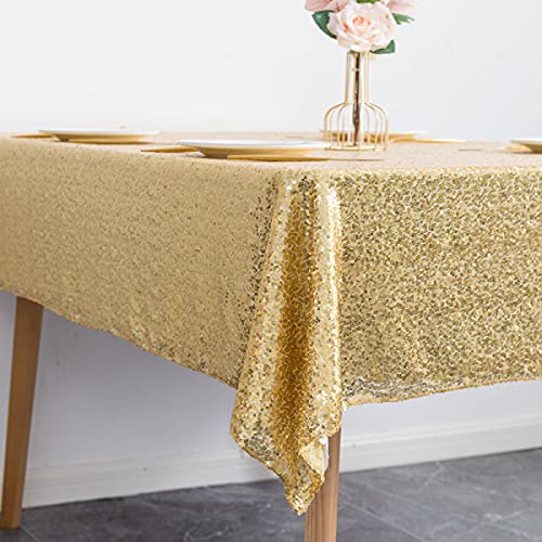 Pailletten Tischdecke, Waschbar Dekorativ Polyester Tischdecke, Für Hotel, Restaurant, Bankett, Garten Dekoration, Steigern Sie Die Festliche Atmosphäre-Gold ||120X180cm Pailletten Tischdecke, Waschbar Dekorativ Polyester Tischdecke, Für Hotel, Restaurant, Bankett, Garten Dekoration, Steigern Sie Die Festliche Atmosphäre-Gold ||120X180cm von ZZHEXIN