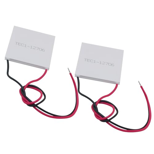 ZZHXSM 2 Stück Halbleiter-Kühlkörper TEC1-12706 12 V 6 A thermoelektrisches Kühlkissen-Modul 40 x 40 mm für elektronische Geräte, Wärmeableitung, Laserdioden-Kühlung ZZHXSM 2 Stück Halbleiter-Kühlkörper TEC1-12706 12 V 6 A thermoelektrisches Kühlkissen-Modul 40 x 40 mm für elektronische Geräte, Wärmeableitung, Laserdioden-Kühlung von ZZHXSM