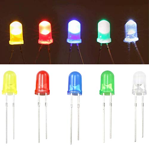 ZZHXSM 200 Stück 5 mm Leuchtdioden Sortiment LED Schaltkreise Kit 5 Farben LED Dioden für Industriebereich, Studentenexperiment, Schule, Wissenschaftsprojekt ZZHXSM 200 Stück 5 mm Leuchtdioden Sortiment LED Schaltkreise Kit 5 Farben LED Dioden für Industriebereich, Studentenexperiment, Schule, Wissenschaftsprojekt von ZZHXSM