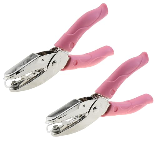 ZZHXSM Handstanzer-Set, 1/4 Zoll, Metall, Einzellochstanzer für Etiketten, Kleidung, Tickets (Herz + Stern), 2 Stück von ZZHXSM