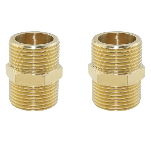 ZZHXSM Messingrohrverschraubungen, 1,9 cm x 1,9 cm, NPT-Außensechskant-Nippel, gerader Anschluss, 2 Stück ZZHXSM Messingrohrverschraubungen, 1,9 cm x 1,9 cm, NPT-Außensechskant-Nippel, gerader Anschluss, 2 Stück von ZZHXSM