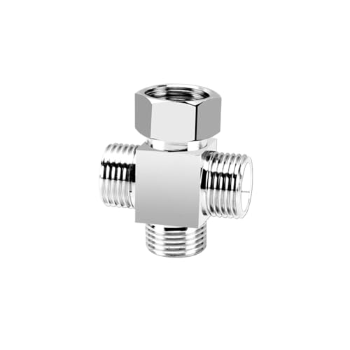 4" Messing Wassersplitter Ventil, Galvanischer Wasserhahnumsteller Mit Gewindeanschlüssen, Kompatibel Mit Eckventilen Und Wasserhahneinlassrohren, Einfache Installation(Four-way valve-2) von ZZHYTANG