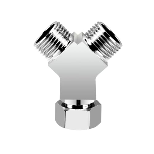 4" Messing Wassersplitter Ventil, Galvanischer Wasserhahnumsteller Mit Gewindeanschlüssen, Kompatibel Mit Eckventilen Und Wasserhahneinlassrohren, Einfache Installation(Three-way valve-11) von ZZHYTANG