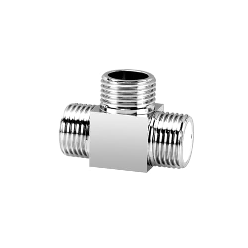 4" Messing Wassersplitter Ventil, Galvanischer Wasserhahnumsteller Mit Gewindeanschlüssen, Kompatibel Mit Eckventilen Und Wasserhahneinlassrohren, Einfache Installation(Three-way valve-4) von ZZHYTANG