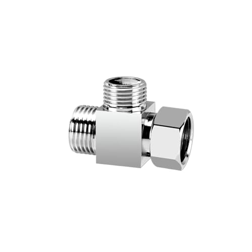 4" Messing Wassersplitter Ventil, Galvanischer Wasserhahnumsteller Mit Gewindeanschlüssen, Kompatibel Mit Eckventilen Und Wasserhahneinlassrohren, Einfache Installation(Three-way valve-5) von ZZHYTANG