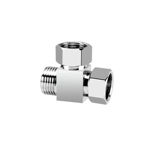 4" Messing Wassersplitter Ventil, Galvanischer Wasserhahnumsteller Mit Gewindeanschlüssen, Kompatibel Mit Eckventilen Und Wasserhahneinlassrohren, Einfache Installation(Three-way valve-7) von ZZHYTANG