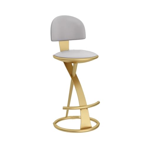 ZZHYTANG Barhocker Dauerhaft Robust Bequem Ergonomisches Design Schmiedearbeiten Weinlese Barstuhl for Die Heimische Küche(Gold,Seat Height 65 cm) von ZZHYTANG