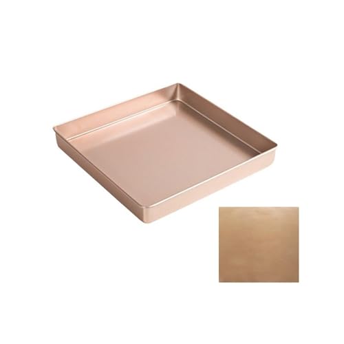 ZZHYTANG Quadratische Brotkuchenform Mit Ölabsorbierendem Papier Antihaftbeschichtet Sicherheit Langlebig Backwerkzeuge for Kuchenbrötchen, Nougat Und Kekse Leicht Zu Reinigen(28.5x28.5x3.5cm) von ZZHYTANG
