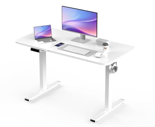 ZZINOKE Schreibtisch Höhenverstellbarer Elektrisch, 120 x 60cm, Computertische mit Memory-Steuerung, Ergonomic Standing Desk, Bürotisch, Weiß ZZINOKE Schreibtisch Höhenverstellbarer Elektrisch, 120 x 60cm, Computertische mit Memory-Steuerung, Ergonomic Standing Desk, Bürotisch, Weiß von ZZINOKE