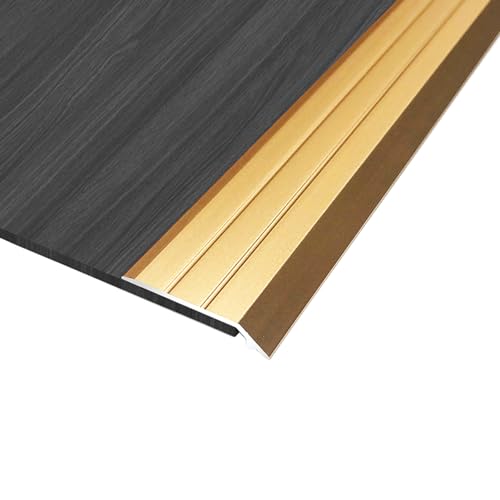 Höhenausgleichsprofil | 2 Stück 90×3cm Abschluss Übergangsprofil | FußBoden Leiste | Anpassungsprofil | Abdeckleiste | Höhen-ausgleich 3-5mm | Eloxiert Alu Boden Übergangsschiene von ZZLQIAN