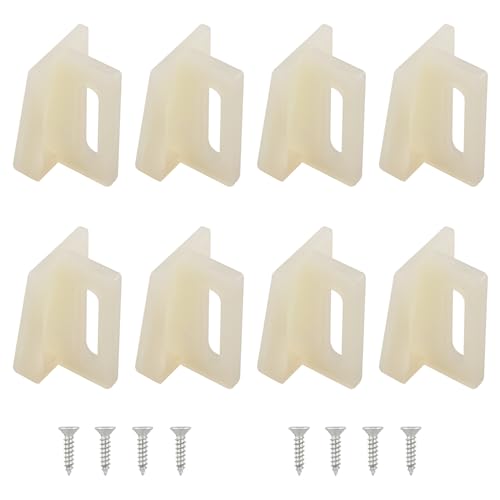 ZZLZX 8 Stück Kunststoff-Tür-Unterschienen-Set, 8 Schrauben, N7015 Tür- und Fensterrad-Befestigungsclip für die Installation von Schiebetürschienensystem, Weiß ZZLZX 8 Stück Kunststoff-Tür-Unterschienen-Set, 8 Schrauben, N7015 Tür- und Fensterrad-Befestigungsclip für die Installation von Schiebetürschienensystem, Weiß von ZZLZX
