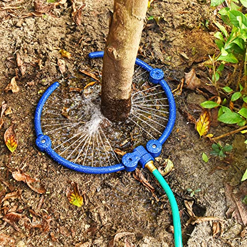 ZZM 360° Baumwassersystem Baumbewässerungsring Kreis Sprinkler und Bewässerungssystem Gezieltes Wasser mit Y Schlauchverteiler für neue Baum Outdoorpflanzen Hochbeet Sträucher (klein) von ZZM