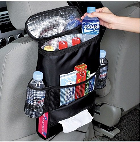 ZZM Auto Rücksitz Organizer Taschen Große Taschen und iPad-/Tablet-Fach Auto Rückenlehnenschutz mit Trittschutz - Sitz Schutz Autositz Rückenlehne Kinder Sitzschutz für Kindersitz von ZZM