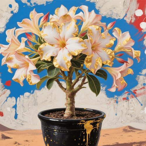 Mehrjährige Blumenzwiebel ist winterhart, Mysteriöse magische Glühbirne,2025 Blumenzwiebel Mix, Winterhart pflanzen,Lebende Pflanzen-1 Wüstenrose knollen -J von ZZNCHH