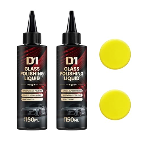 D1 Glass Polishing Liquid Car Scratch Repair Wax Auto Glass Scratch Care Polishing Fluid Car Oil Film Remover Deep Scratch Remover for Cars Coatings Scratches Wiper Marks Oil Film Waxes and More (2) von ZZOZZ