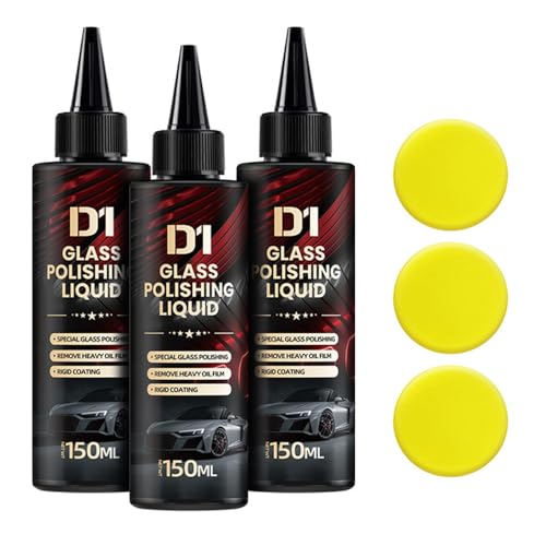 D1 Glass Polishing Liquid Car Scratch Repair Wax Auto Glass Scratch Care Polishing Fluid Car Oil Film Remover Deep Scratch Remover for Cars Coatings Scratches Wiper Marks Oil Film Waxes and More (3) von ZZOZZ