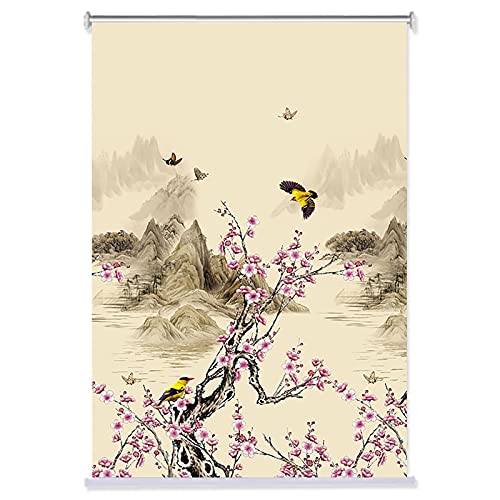 ZZRS 100% Blackout-Jalousien mit Hardware, Rollschatten blind für Türfensterlandschaft, 45 cm / 50 cm / 60cm / 70 cm / 80 cm / 90 cm / 100 cm / 120cm breit (Size : 50x120cm) von GGTT