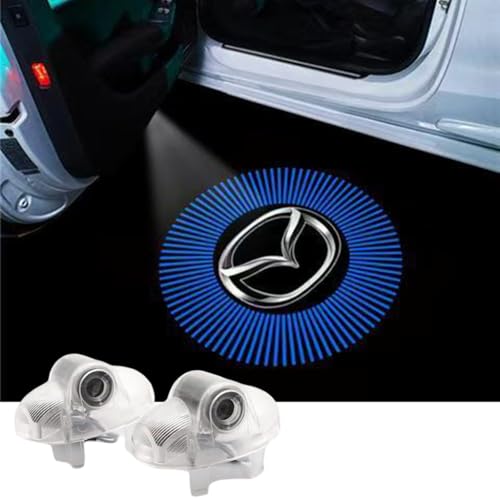 ZZRSXZSR 2 Stück Autotür-Begrüßungslicht für Mazda 6 Mazda 8 | Hochwertige LED-Projektion mit individuellem Logo | Wasserdichtes Geisterlicht-Design,A von ZZRSXZSR