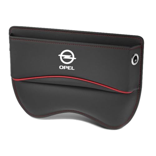 ZZRSXZSR Autositz Lückenfüller Organizer für Opel Astra L Sports Tourer 2022-2024,PU Leder Multifunktionale Aufbewahrungsbox Vordersitzen Seat Gap Filler Organizer,Black von ZZRSXZSR