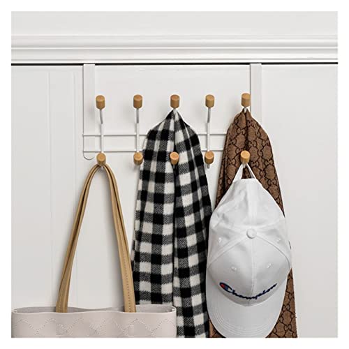 ZZSRJ Aufbewahrungshaken hinter der Tür Punch-Free Hanger Home Wohnzimmer Schlafzimmer Lagerregal Hut Schal Mantel Lagergestell (Color : 6 Hooks, Größe : One Size) von ZZSRJ
