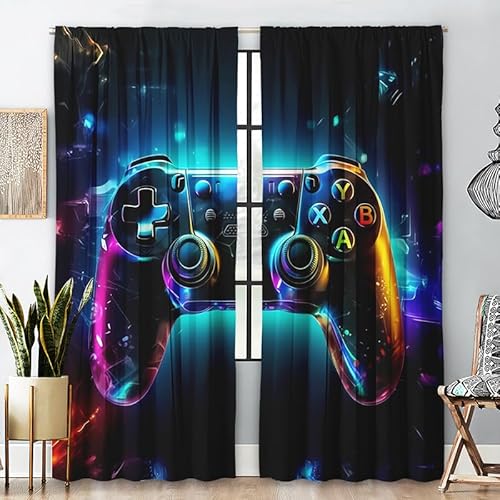 ZZTBQ Gamer Thermovorhang Kälteschutz Gaming2er Set H 245 x B 140 cm Blickdichte Vorhänge Wärmeisolierend Ösenvorhang Bunt 1 Verdunkelnde Gardinen Wohnzimmer ZZTBQ Gamer Thermovorhang Kälteschutz Gaming2er Set H 245 x B 140 cm Blickdichte Vorhänge Wärmeisolierend Ösenvorhang Bunt 1 Verdunkelnde Gardinen Wohnzimmer von ZZTBQ